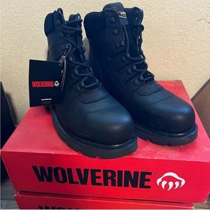Wolverine Iron Ridge Black Steel Toe Boots
